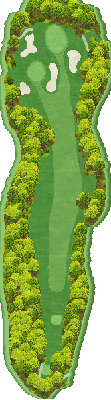 トライアルゴルフ＆リゾート ＷＡＫＡＭＩＹＡ ＣＯＵＲＳＥ（旧：ＳＵＮＧＯＬＦ＆ＲＥＳＯＲＴ ワカミヤコース） IN14番ホール コース図