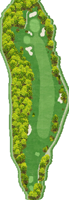 トライアルゴルフ＆リゾート ＷＡＫＡＭＩＹＡ ＣＯＵＲＳＥ（旧：ＳＵＮＧＯＬＦ＆ＲＥＳＯＲＴ ワカミヤコース） IN15番ホール コース図