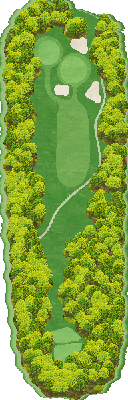 新津カントリークラブ OUT6番ホール コース図