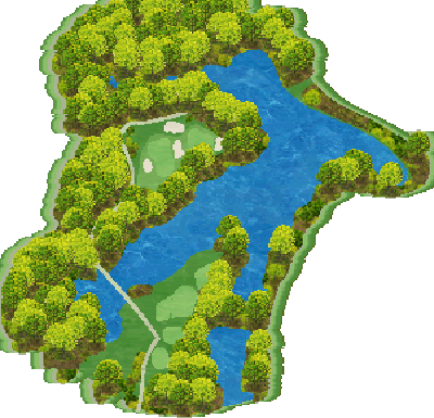花屋敷ゴルフ倶楽部 よかわコース OUT3番ホール コース図