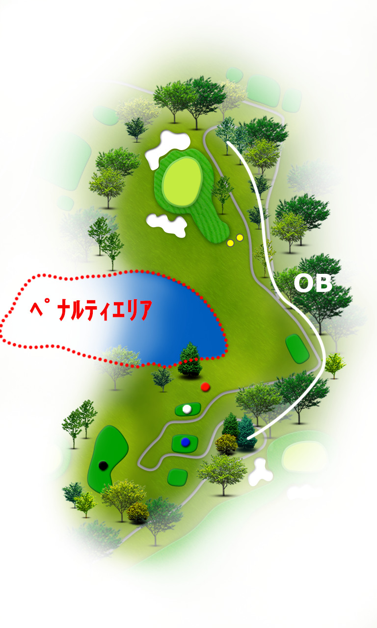 かすみがうらゴルフクラブ（旧：かすみがうらＯＧＭゴルフクラブ） 東コース2番ホール コース図