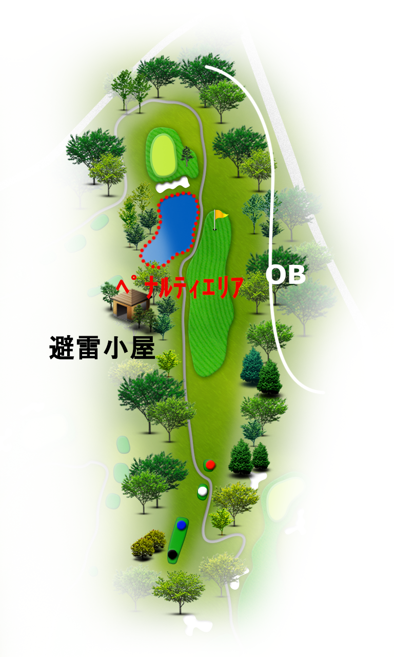 かすみがうらゴルフクラブ（旧：かすみがうらＯＧＭゴルフクラブ） 南コース2番ホール コース図