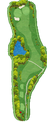 佐世保ハイウェイゴルフコース OUT4番ホール コース図