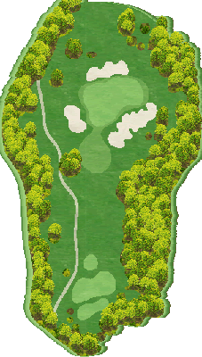 ストークヒルゴルフクラブ OUT3番ホール コース図