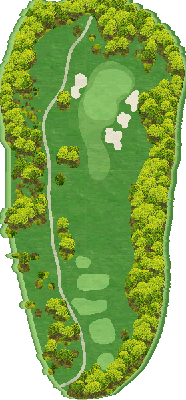 ストークヒルゴルフクラブ OUT8番ホール コース図