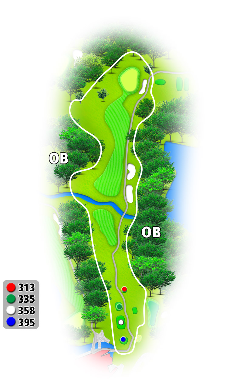 サンクラシックゴルフクラブ IN10番ホール コース図