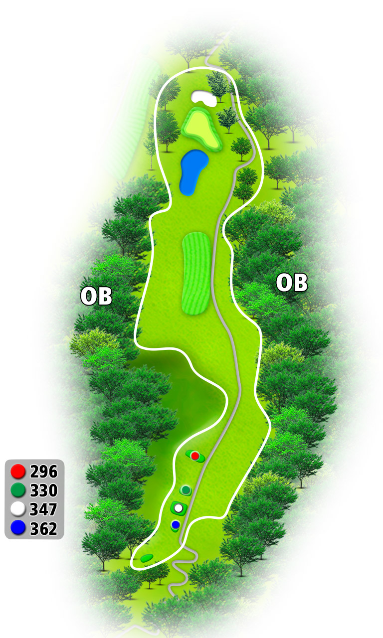 サンクラシックゴルフクラブ IN14番ホール コース図