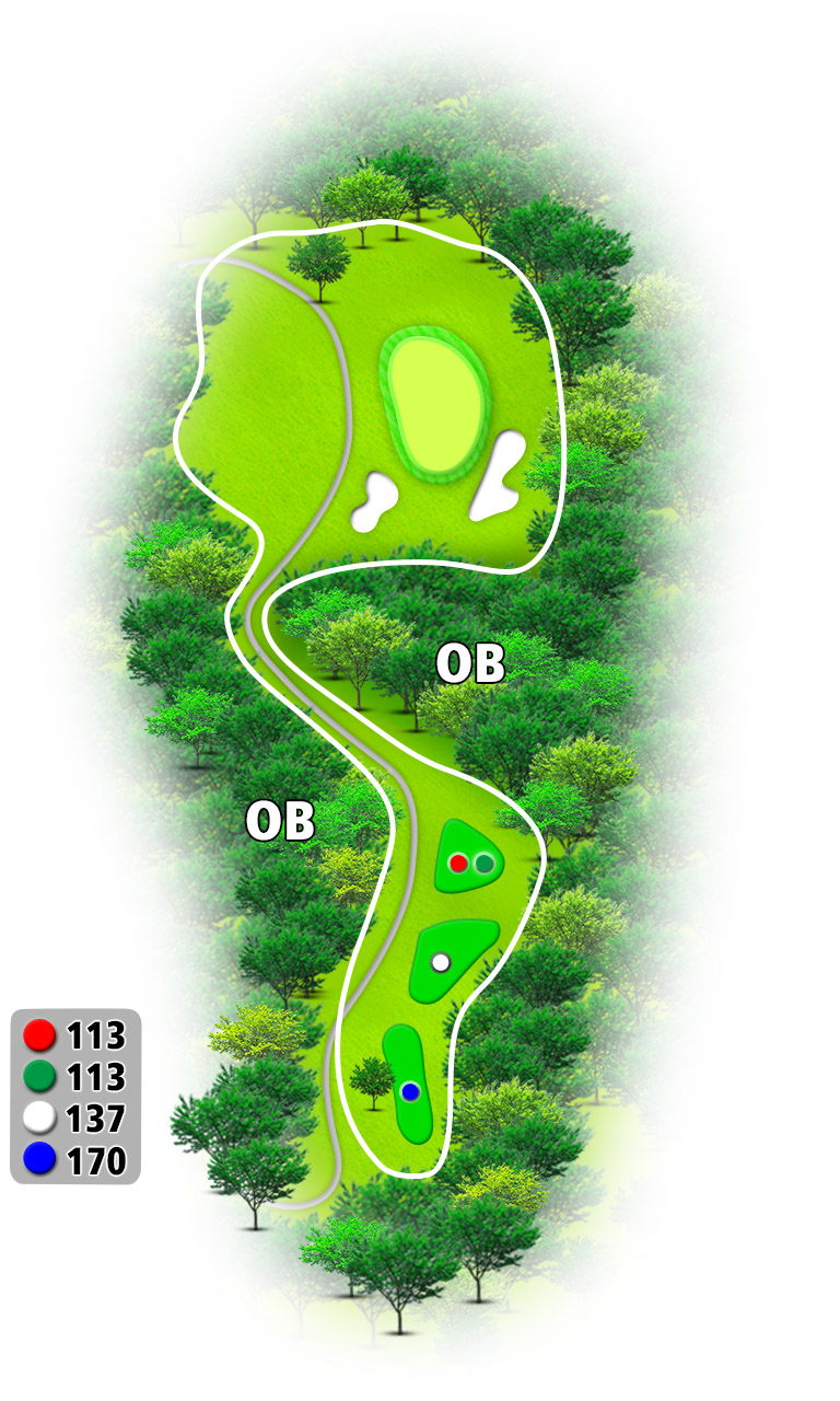 サンクラシックゴルフクラブ OUT3番ホール コース図