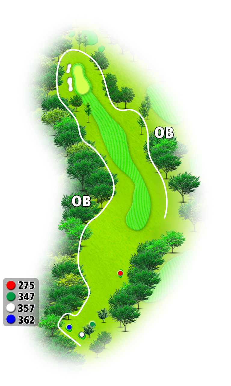 サンクラシックゴルフクラブ OUT6番ホール コース図