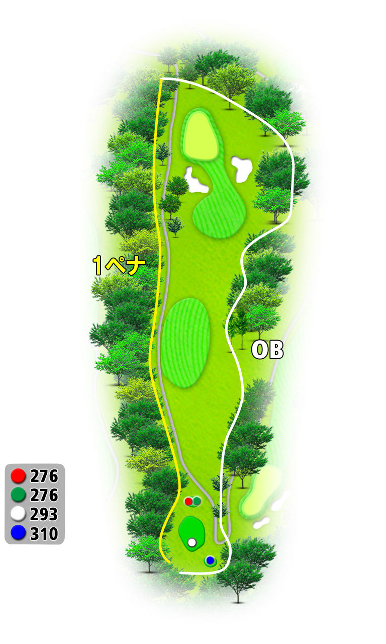 サンクラシックゴルフクラブ OUT7番ホール コース図