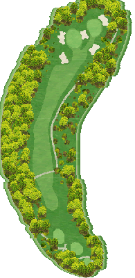 伊勢カントリークラブ IN4番ホール コース図