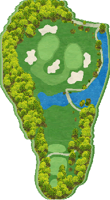 伊勢カントリークラブ IN8番ホール コース図