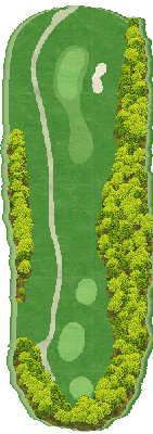 朝日カントリークラブ IN8番ホール コース図
