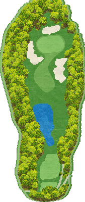 盛岡ハイランドカントリークラブ 東コース3番ホール コース図