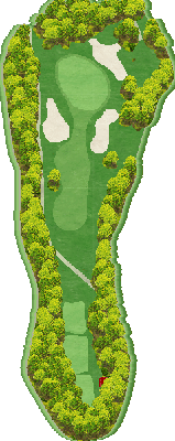 盛岡ハイランドカントリークラブ 西コース8番ホール コース図