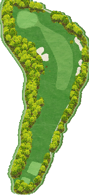 盛岡ハイランドカントリークラブ 南コース1番ホール コース図