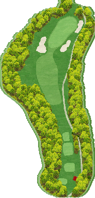 盛岡ハイランドカントリークラブ 南コース8番ホール コース図