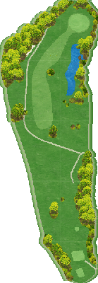 盛岡ハイランドカントリークラブ 南コース9番ホール コース図
