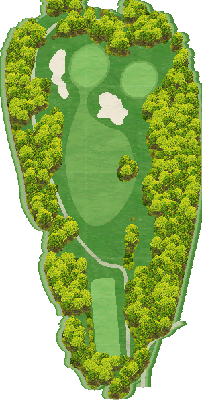 熊谷ゴルフクラブ IN11番ホール コース図