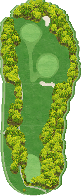 小川カントリークラブ 中コース3番ホール コース図