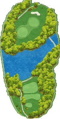 小川カントリークラブ 西コース4番ホール コース図
