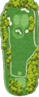 小川カントリークラブ 西コース9番ホール コース図