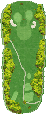 岐阜本巣カントリークラブ OUT3番ホール コース図