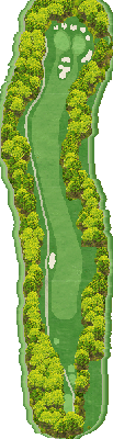 岐阜本巣カントリークラブ OUT4番ホール コース図
