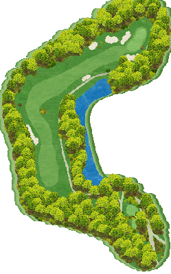 新岡山ゴルフクラブ OUT5番ホール コース図