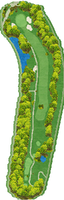 新岡山ゴルフクラブ IN6番ホール コース図