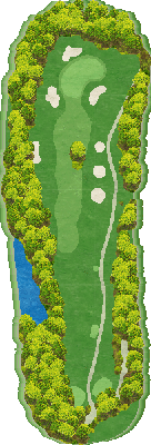 新岡山ゴルフクラブ IN9番ホール コース図