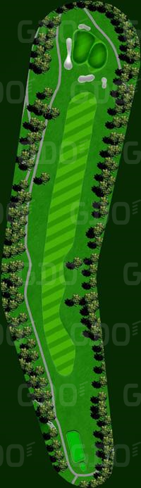 多摩カントリークラブ OUT7番ホール コース図