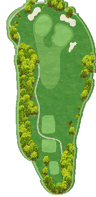 新宇都宮カントリークラブ 西コース2番ホール コース図
