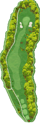 コート・ベール徳島ゴルフクラブ OUT1番ホール コース図