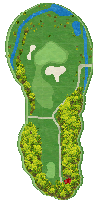コート・ベール徳島ゴルフクラブ OUT6番ホール コース図