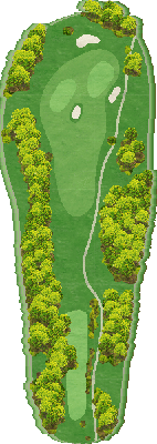 甲斐駒カントリークラブ IN8番ホール コース図