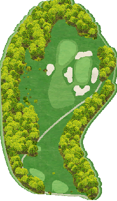 ゴルフ５カントリー かさまフォレスト（旧：かさまフォレストゴルフクラブ） IN11番ホール コース図