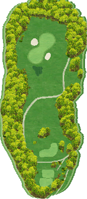 クラークカントリークラブ 東3番ホール コース図