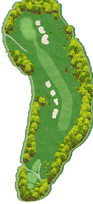 クラークカントリークラブ 中8番ホール コース図