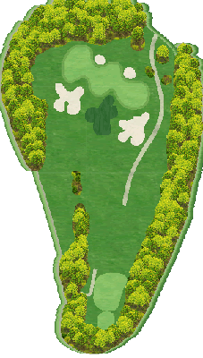 クラークカントリークラブ 西3番ホール コース図