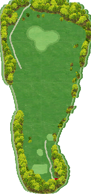 クラークカントリークラブ 西7番ホール コース図