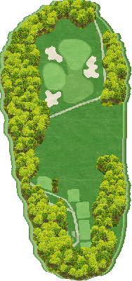 大山ゴルフクラブ OUT4番ホール コース図