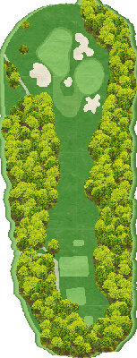 大山ゴルフクラブ OUT9番ホール コース図