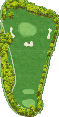 大倉カントリー倶楽部 IN8番ホール コース図
