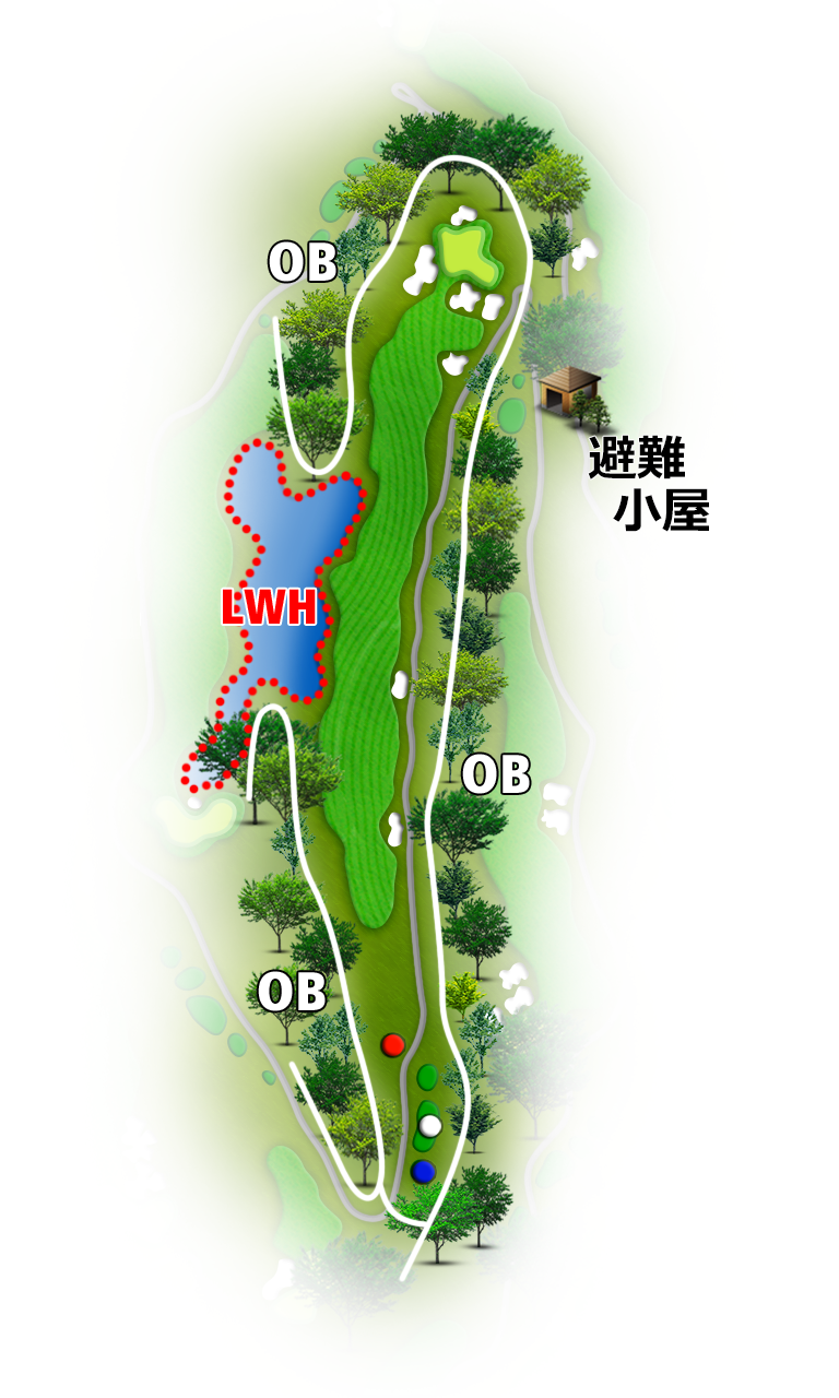 富士小野ゴルフクラブ（旧 富士ＯＧＭゴルフクラブ小野コース） 東コース7番ホール コース図