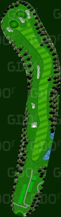 筑波カントリークラブ OUT2番ホール コース図