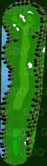 筑波カントリークラブ OUT3番ホール コース図