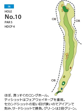 グレースリッジカントリークラブ IN10番ホール コース図