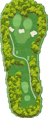 湯ヶ島ゴルフ倶楽部＆ホテルリゾート（旧：湯ヶ島ＧＣ＆ホテル董苑） OUT5番ホール コース図