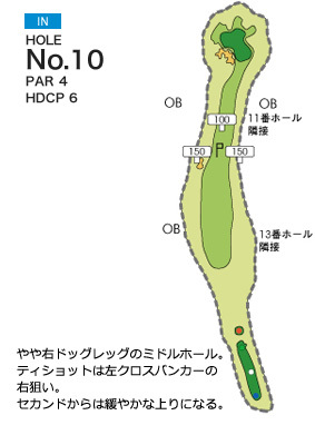 フォレスト三木ゴルフ倶楽部 IN10番ホール コース図